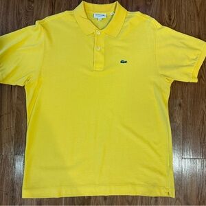 Lacoste Men's Yellow Polo Shirt Size XL